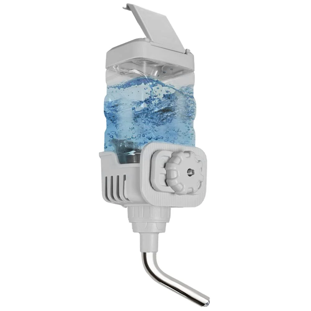Quality Vannon 30oz Small Animal Water Dispenser for Cage — BPA 10mm Nozzle Grey Top-Quality