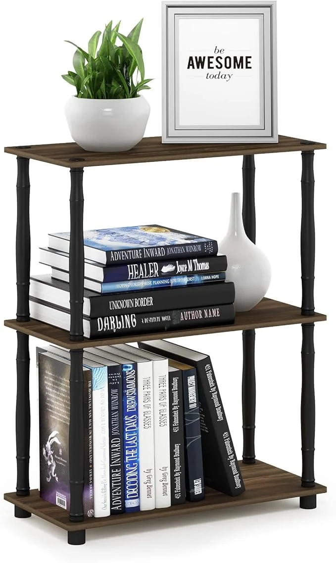 Dependable Furinno Turn-N-Tube 3-Tier Compact Multipurpose Shelf Display Rack with Classic Tube Columbia Walnut BlackAbout ThisOverview Recyclable