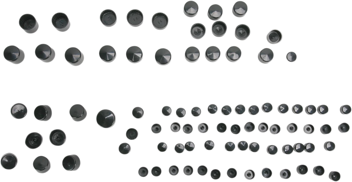 Original Design DRAG SPECIALTIES Bolt Covers - Black 352009 World-Class