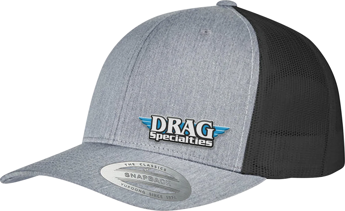 Powerful DRAG SPECIALTIES Drag Specialties Mesh Snapback Hat - Gray Black NP22E-H710 Durable