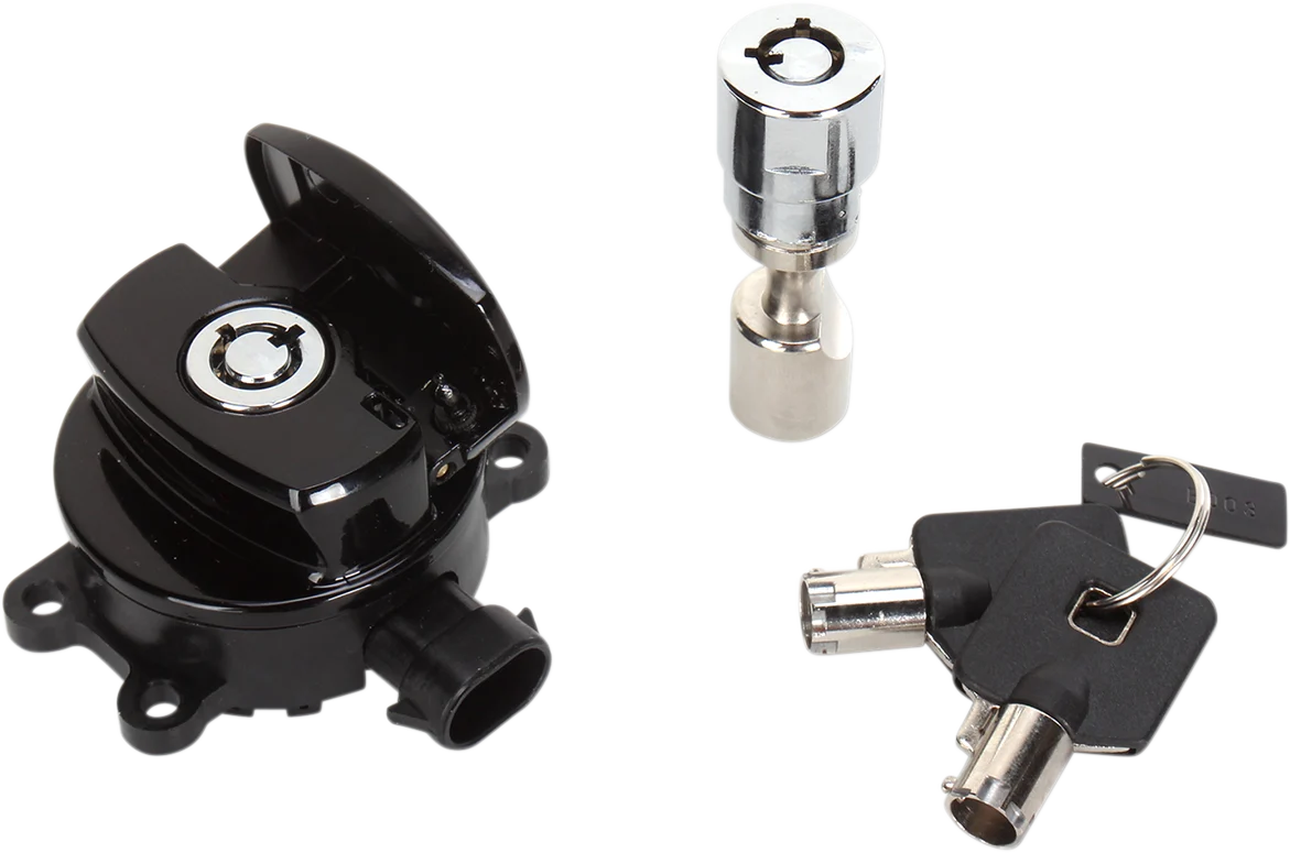 Comfortable DRAG SPECIALTIES Side Hinge Ignition Switch with Fork Lock - Black E21-0214GBK Reusable