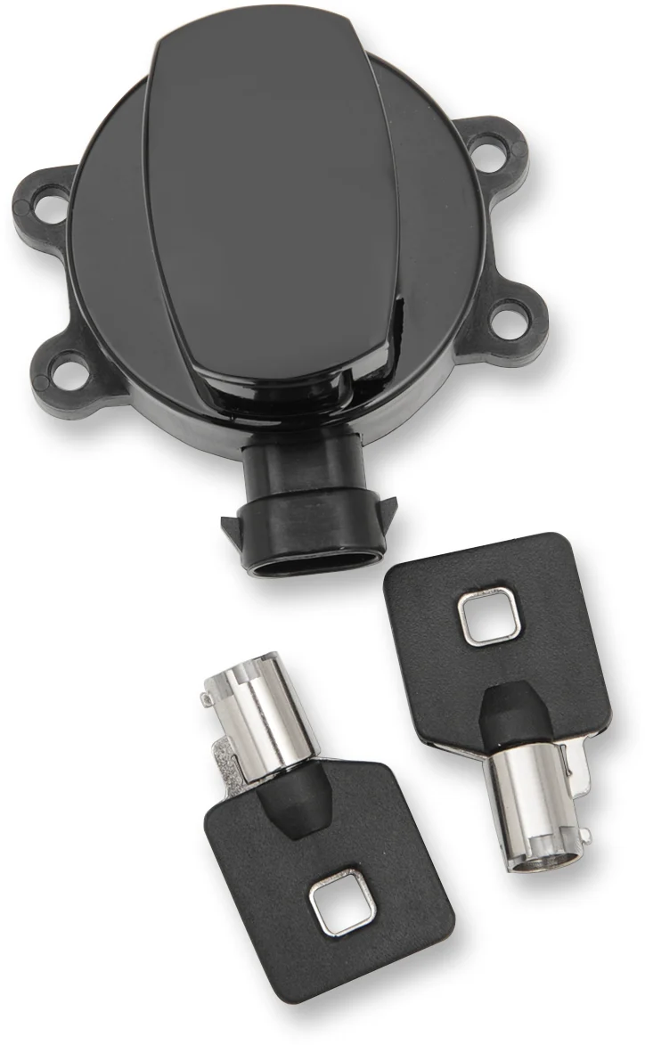 Solid DRAG SPECIALTIES Side Hinge Ignition Switch - Gloss Black E21-0214GB Professional