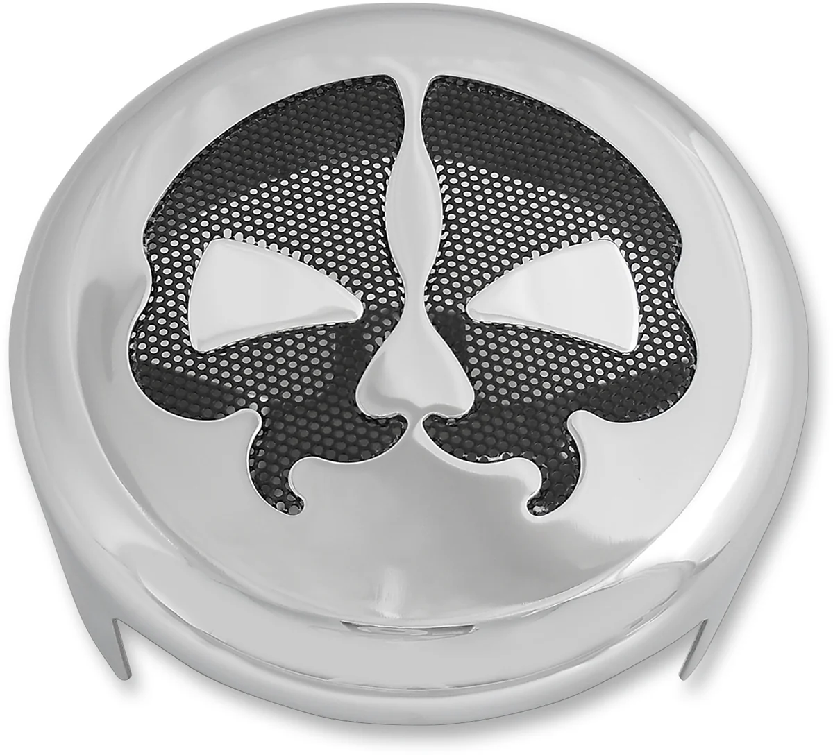 Excellent DRAG SPECIALTIES Horn Cover - Chrome with Black Skull 78047 Secure