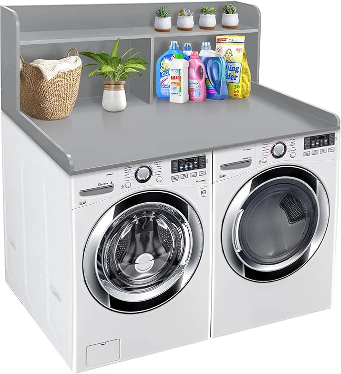 Elegant Royxen Laundry Countertop with 20 Shelf Universal Fit Washer and Dryer Countertop with Storage Space GrayAbout ThisOverview Durable