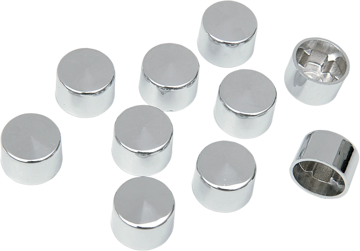 Genuine DRAG SPECIALTIES Bolt Covers - 12 Point - 1 4 - Chrome - 10 Pack 352041 Selected