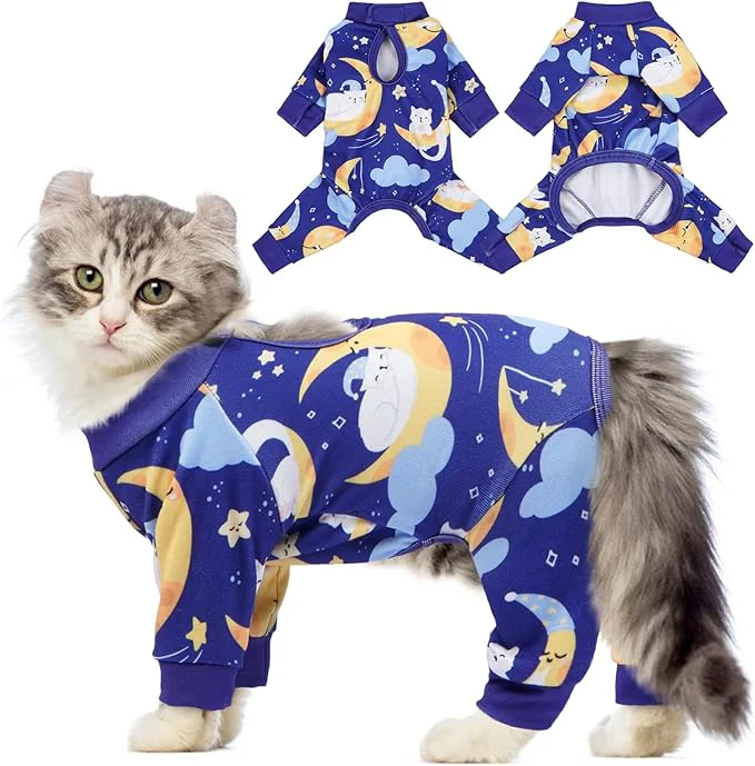 Consistent QBLEEV Cat Onesie for Cats After Surgery Sticky Hair Cat Pajamas for Cats Only Contemporary