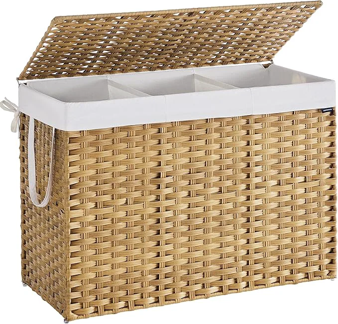 Artisan SONGMICS Laundry Hamper with Lid 52.8 Gallon 200 L Synthetic Rattan Clothes Laundry Basket with Lid and Handles Foldable Removable Liner Goose Yellow ULCB320Y01About ThisOverview Lightweight