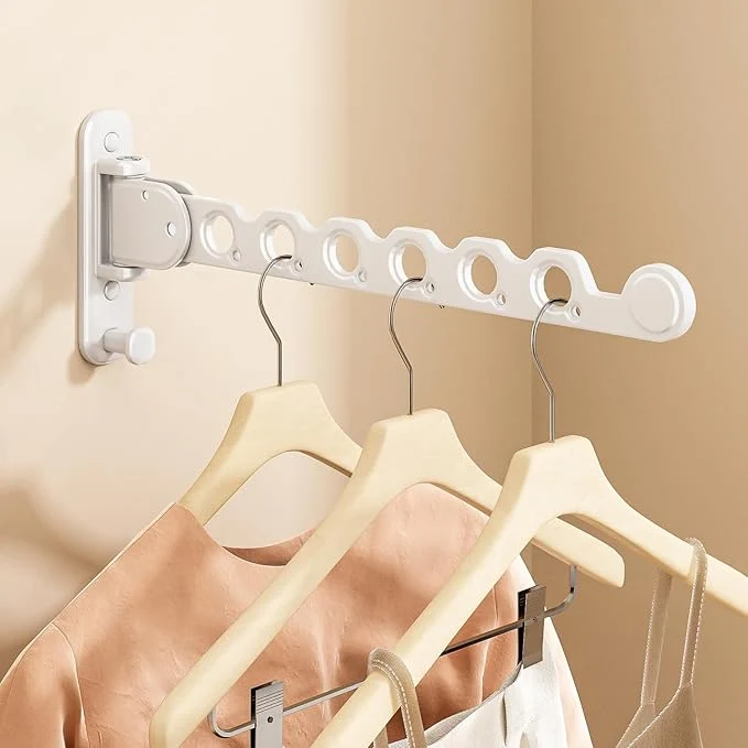 Comfortable Wall Mounted Clothes Drying Rack Laundry Clothes Hanger Rack Wall Mounted Foldable Clothes Rack for Laundry Room Space Saving Closet Storage Organizer Clothes Hanger Indoor 1pcs White About ThisOverview Fine