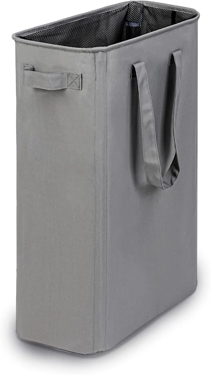 Comfortable efluky Slim Laundry Basket Narrow Laundry Hamper with Handles Collapsible Dirty Clothes Hamper Tall Laundry Bin for Laundry Room Dorm and Bedroom 12.7 Gallons 48L GreyAbout ThisOverview Breathable