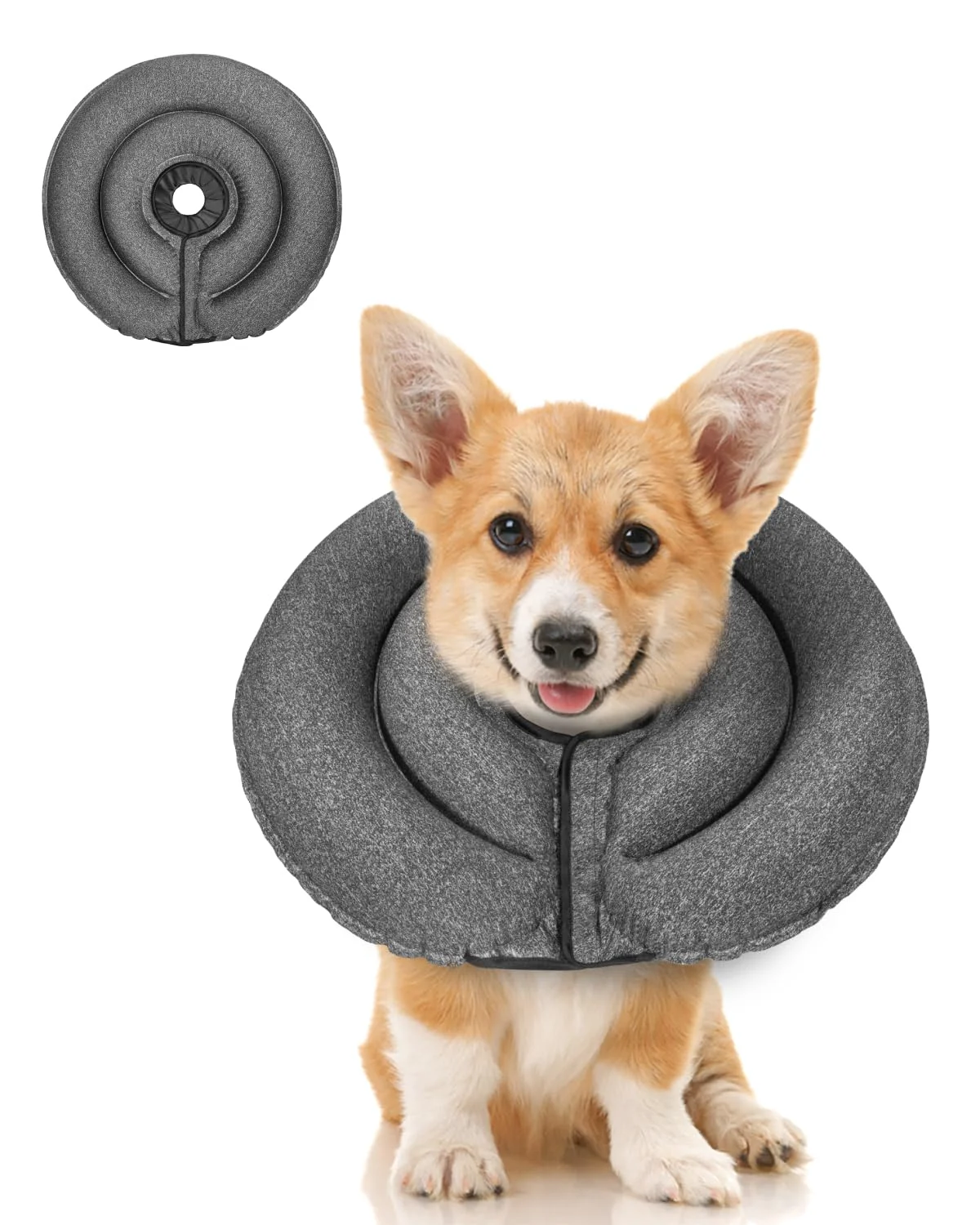 Efficient MIDOG Soft Inflatable Dog Cone Collar for Large Medium Dogs – Adjustable After-Surgery E-Collar Secure
