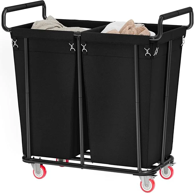 Safe Large laundry hamper with Wheels 2 Bag 360L Big Rolling Laundry Basket Sorter Cart Extra Large Laundry Clothes Hamper Heavy Duty Laundry Basket Organizer for Laundry Room BathroomAbout ThisOverview Dependable