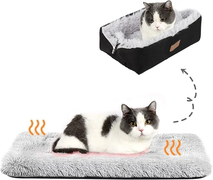 Efficient Self Warming Cat Bed Foldable Self Heated Cat Mat Extra Warm Thermal Heating Prestigious