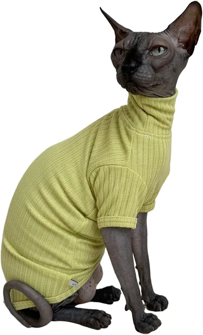 Certified Sphynx Cats Shirt Cat Turtleneck Cotton Sweater Pullover Kitten T-Shirts Fine Crafted