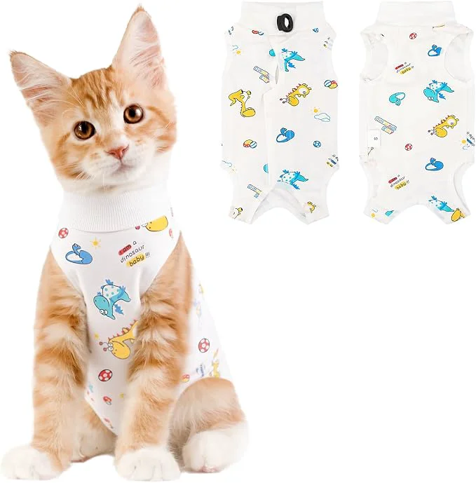 High-Grade Cat Recovery Suit Female Breathable Cat Onesie After Surgery Female Refined