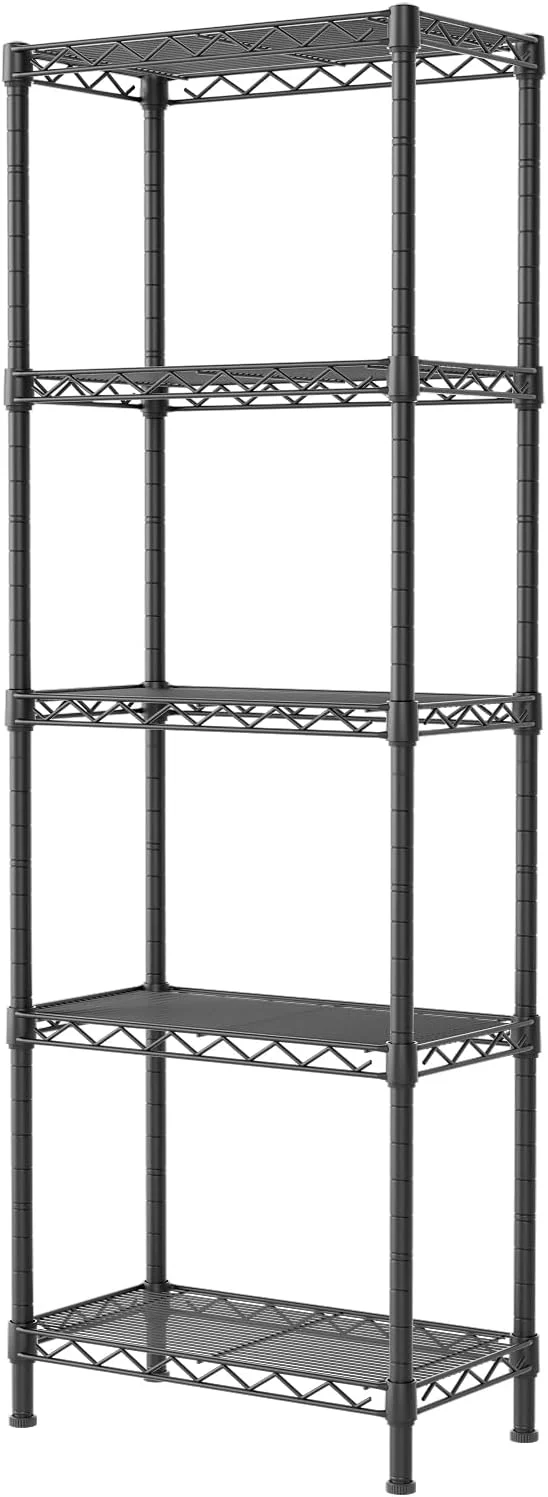 Superior SINGAYE Metal Shelves Wire Shelving：Storage Rack Standing Units Shelf for Kitchen Laundry Bathroom Closet Organizers Pantry Narrow Mesh Adjustable 10 D x 16 W x 55 H BlackAbout ThisOverview Natural