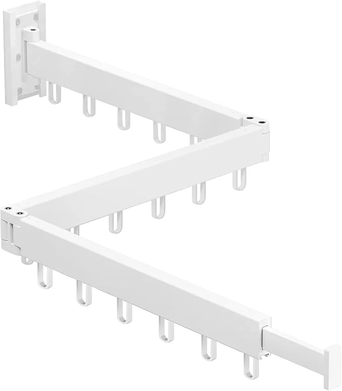 Top-Quality Clothes Drying Rack Laundry Drying Rack Wall Mounted Clothes Rack Laundry Rack Wall Mount Folding Retractable Collapsible Drying Rack Clothing Three-Poles Loop Hooks White About ThisOverview Professional
