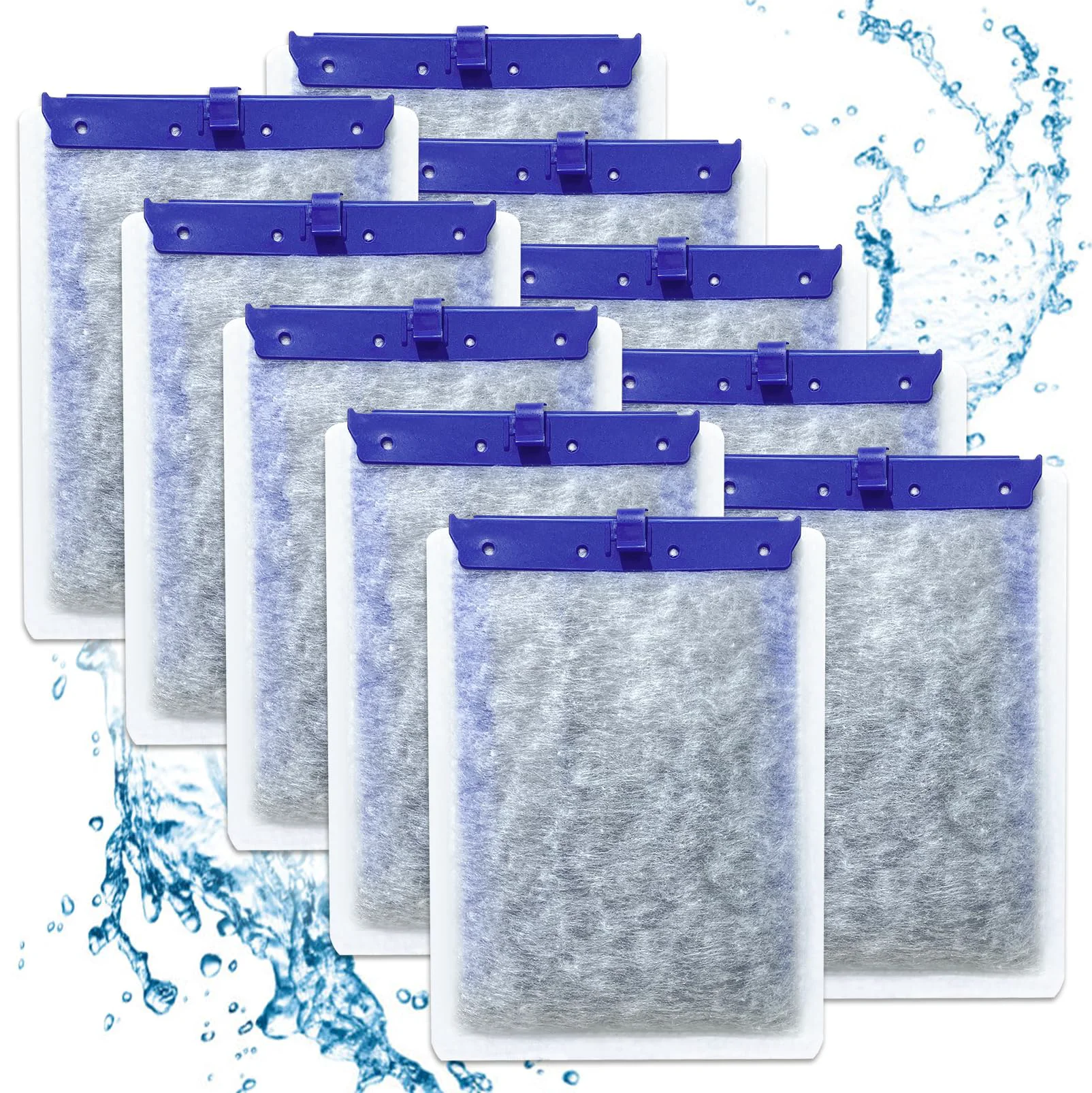 Next-Generation Cunina 10-Pack Large Filter Cartridges — Compatible with Tetra Whisper Bio-Bag Aquarium Filters 10–60 Gallon Casual