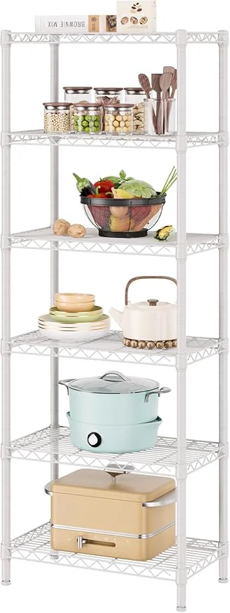 Casual SINGAYE 6 Tier Shelf Adjustable Storage Wire Shelving Unit Metal Shelves Standing Closet Bathroom Organizers Pantry Kitchen Garage Laundry Room Organization Home Rack 12 D X 22 W X 69.5 H WhiteAbout ThisOverview Professional
