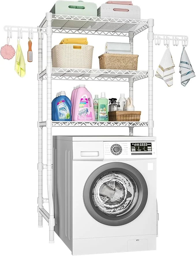 Convenient Ulif U8 Laundry Room Storage Organizer Over The Washer and Dryer Storage Shelves for Laundry Organization 35 W x 17.3 D x 76.2 H Suit Washing Machine Width Within 32.6 Hold 304 lb WhiteAbout ThisOverview Excellent