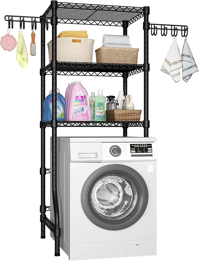 Proven Ulif U8 Mini Laundry Room Storage Organizer Over the Washer and Dryer Storage Shelves for Laundry Organization 29.5 W x 17.3 D x 76.2 H Suit Washing Machine Width within 27.1 Hold 304 lb BlackAbout ThisOverview Premium