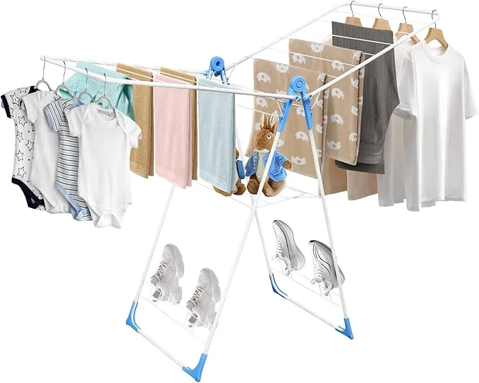 Exclusive Gullwing Drying Rack Foldable Space Saving Laundry Racks for Drying Clothes Easy to Assemble Multi Functional Adjustable Outdoor Drying Rack Clothing for Garden Patio Balcony Indoor UseAbout ThisOverview Next-Generation