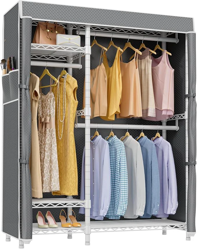 Carefully Designed VIPEK V2C Heavy Duty Clothes Rack with Upgraded Polyester Cover Metal Portable Closet with Adjustable Shelves Hanging Rods standing Wardrobe Closet for Bedroom Max Load 700LBSAbout ThisOverview Expertly Made
