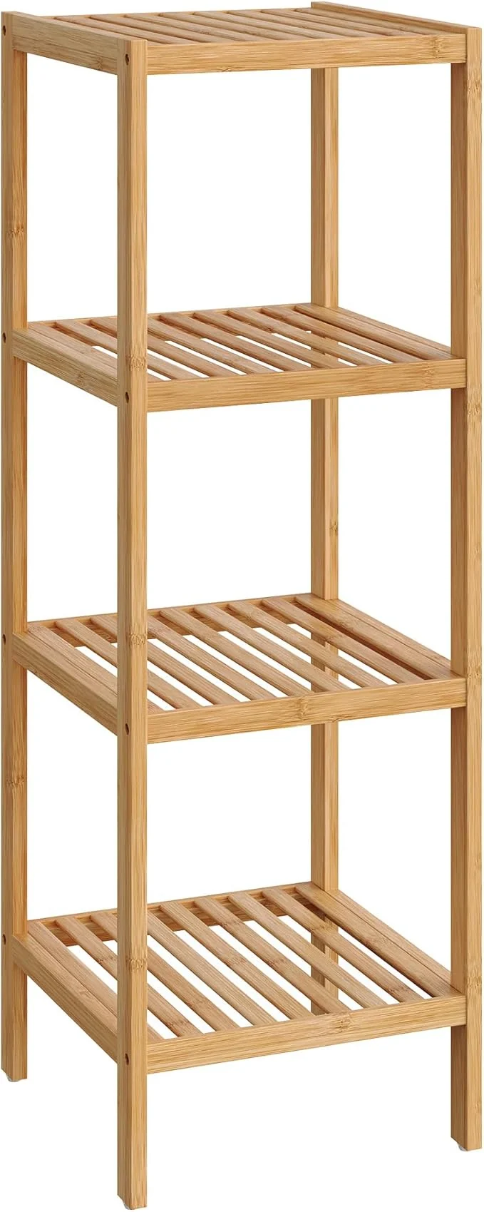 Soft SONGMICS Bamboo Storage Shelf 4-Tier Shelving Unit Multifunctional in the Entryway Bathroom Living Room Balcony Kitchen 13 x 13 x 38.6 Inches Light Bamboo UBCB54YAbout ThisOverview Specialty