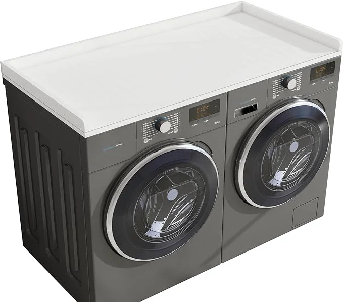 Next-Generation Washer Dryer Countertop 54 Width 27.4 Depth Washer and Dryer Covers for The Top for Laundry Room Organization Washer and Dryer Countertop Shelves WhiteAbout ThisOverview Pure