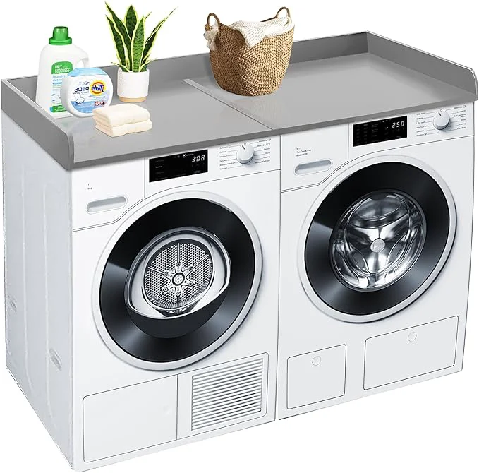 Minimalist Royxen Washer Dryer Countertop 27.4 x 54 Wood Universal Fit Laundry Room Organization GreyAbout ThisOverview Optimized