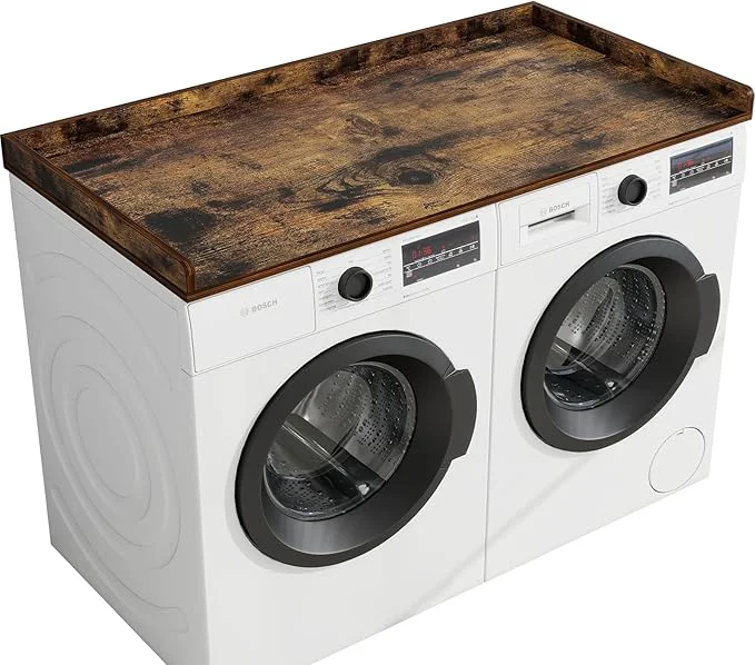 Clean Washer Dryer Countertop 54 Width 27.4 Depth Washer and Dryer Covers for The Top for Laundry Room Organization Washer and Dryer Countertop Shelves BrownAbout ThisOverview Secure