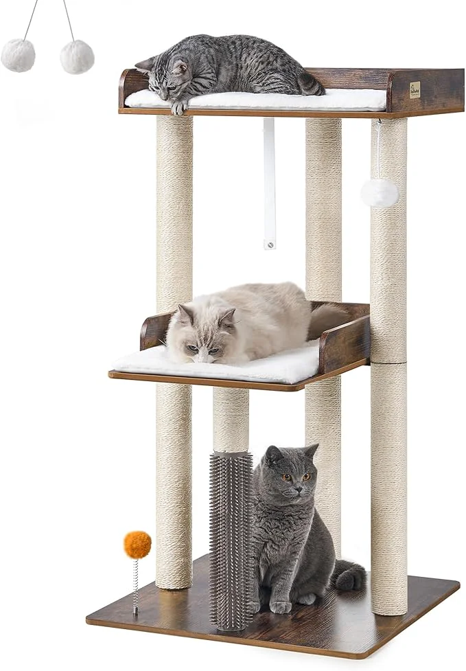 Effective FourFurPets 43.7 Cat Tree Modern Cat Tree Tower Cat Tower Reusable