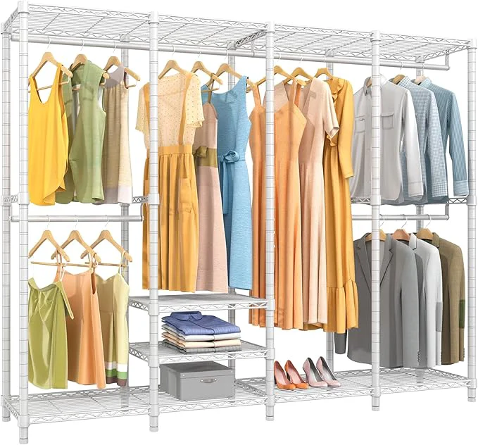 Fine Crafted VIPEK V40 Wire Garment Rack Heavy Duty Clothes Racks for Hanging Clothes Multi-Functional Bedroom Clothing Racks standing Closet Wardrobe Rack 76 L x 15.7 W x 76.4 H Max Load 1110lbs WhiteAbout ThisOverview Environmentally Friendly