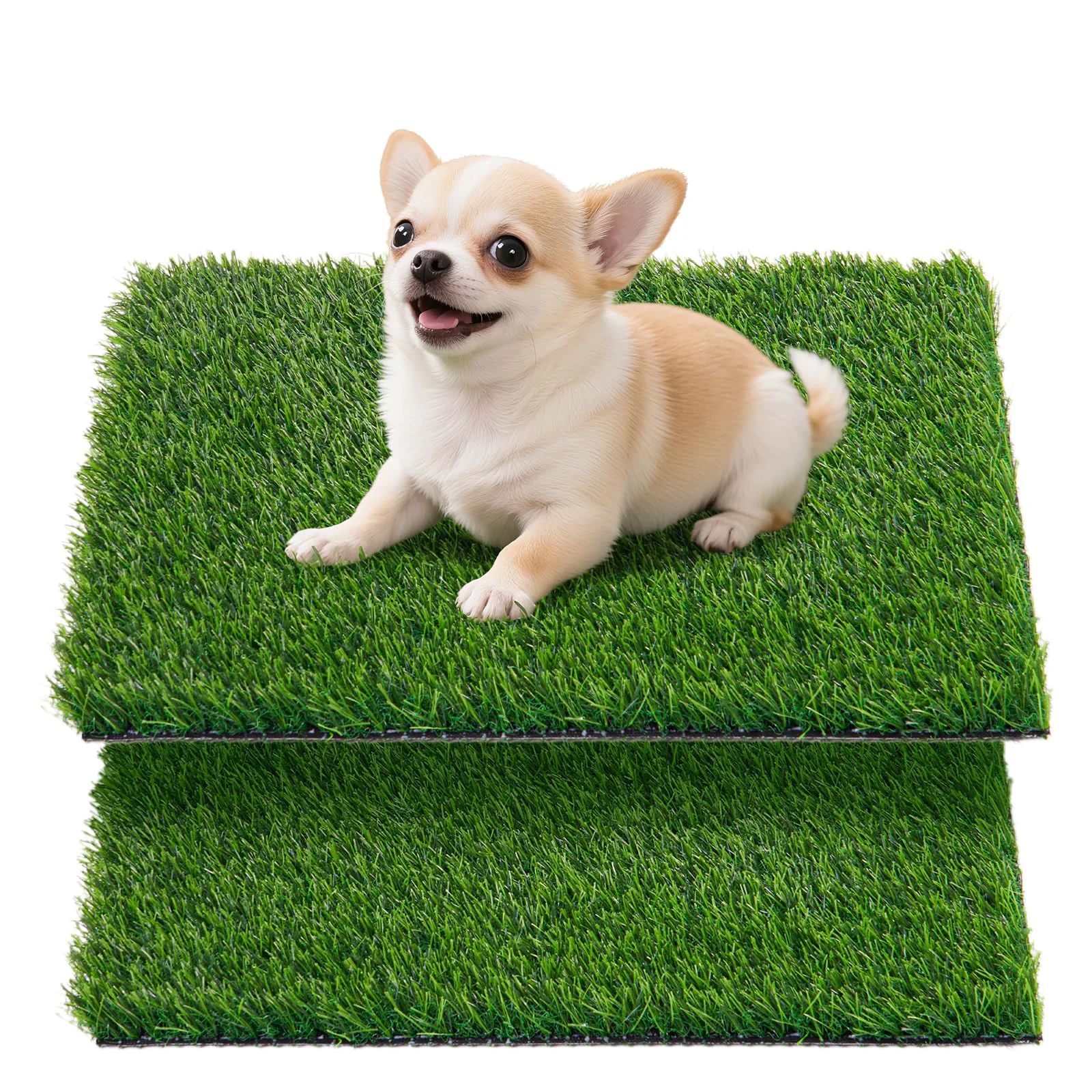 Lightweight Oiyeefo Artificial Pee Grass Pad for Dogs – 2-Pack 14x18 in Indoor Outdoor Pet Turf Superior