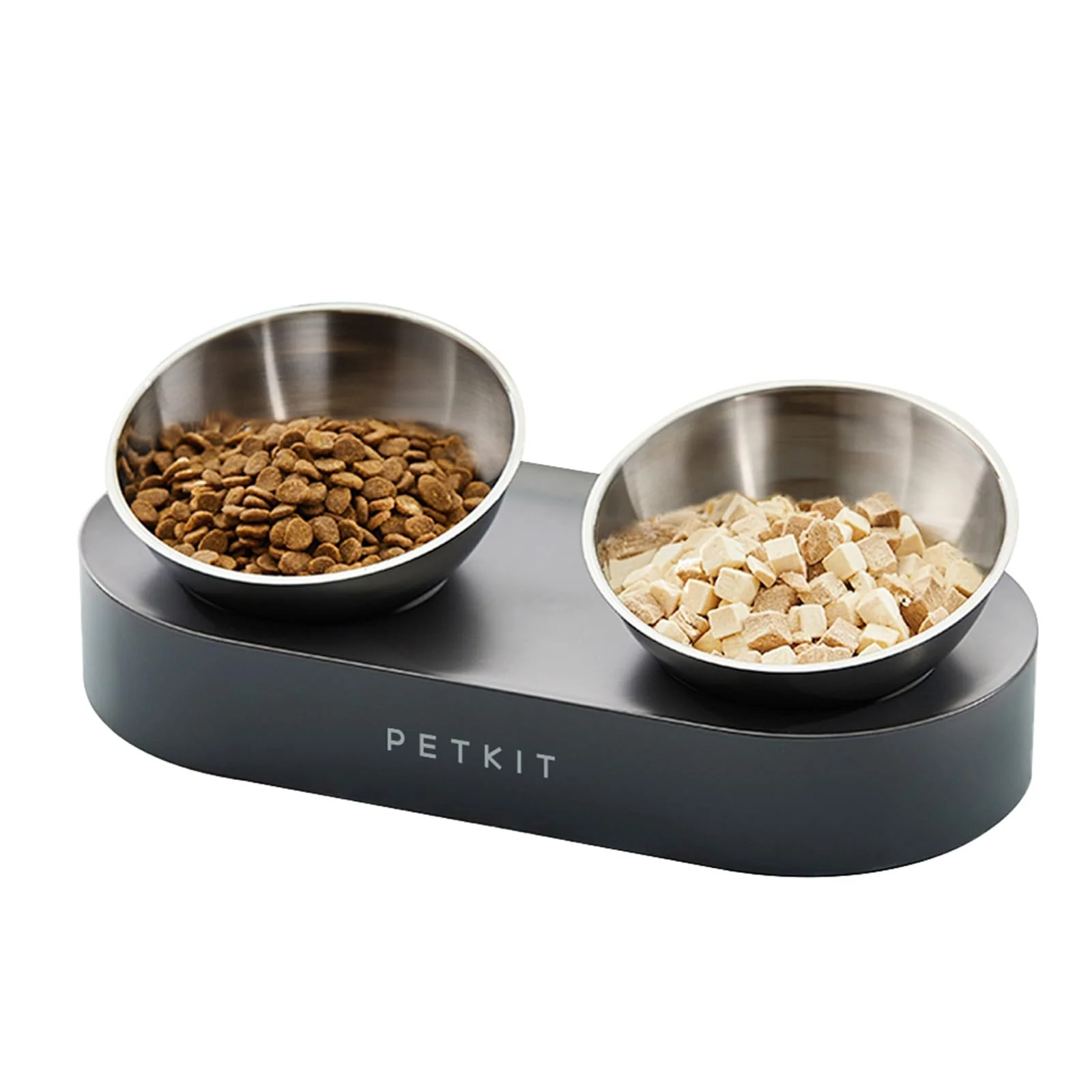 Smooth PETKIT CYBERTAIL Stainless Steel Raised Bowl for Cats Small Dogs – Tilted Non-Slip Spill-Proof Premium