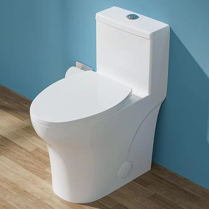 Breathable 19 Inch Elongated Modern Tall Toilet for Seniors Tornado Flush One Piece ADA High Skirted Toilet for Bathroom Dual Flush 1.0 1.28 GPF Comfort Bowl Heigh 18 Inch 12 Rough-in WhiteAbout ThisOverview Official