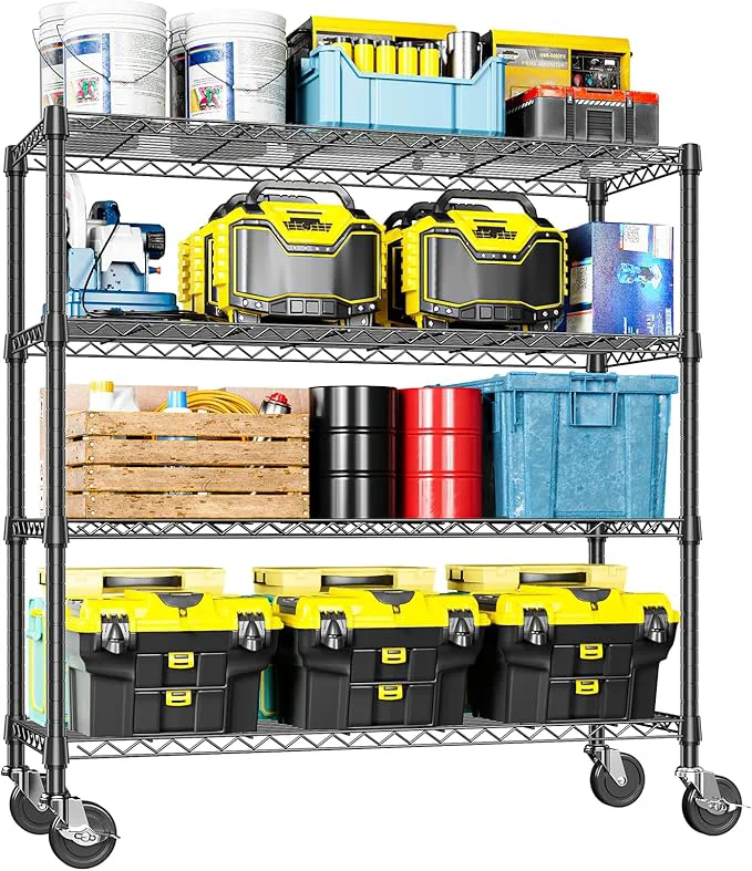 Smooth IZEUK 4-Tier Adjustable Heavy Duty Metal Storage Shelving Unit Wide Utility Rack Organizer for Garage Kitchen Office Basement Warehouse Black 15.7 D x 33.5 W x 70.5 H About ThisOverview Eco-Friendly