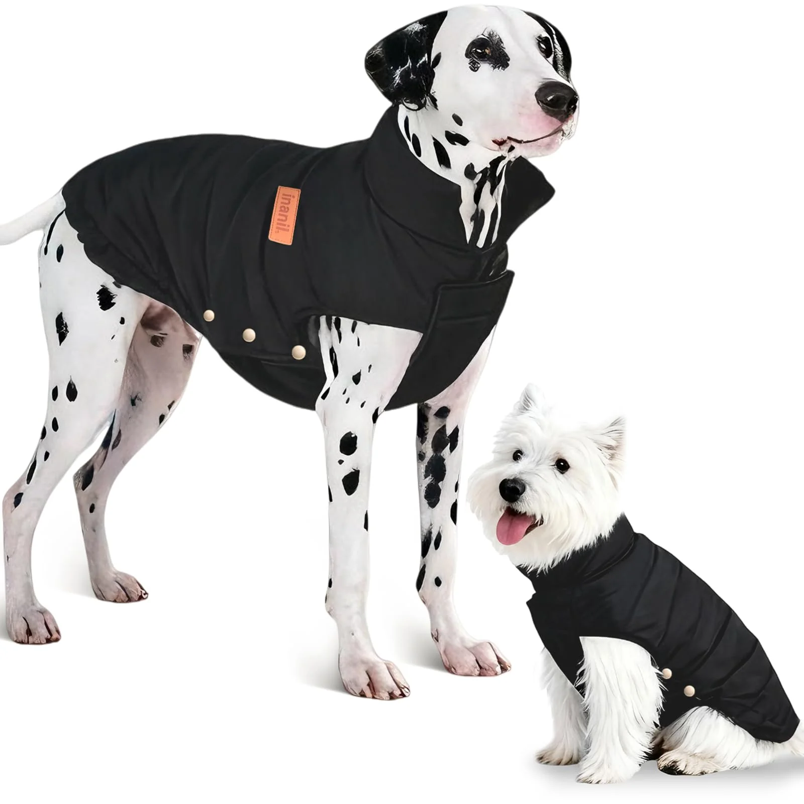 Trendy Inanil Dog Puffer Jacket – Waterproof Warm Coat for Small Medium Dogs XXL Comfortable