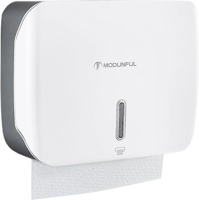 Comfortable Paper Towel Holder for Bathroom Wall-Mount No Drill Adhesive Z-fold Multifold Paper Towel Dispenser Compact Design for Family Bathrooms Small Spaces Locking FeatureAbout ThisOverview Elegant