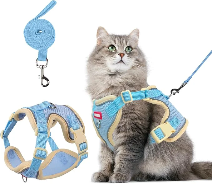 Sophisticated wanheart Cat Harness and Leash Set Escape-Proof Adjustable cat Leash and Refined