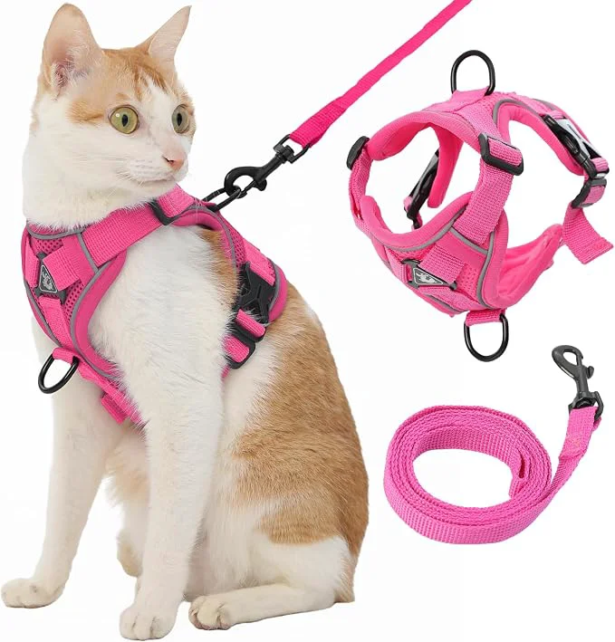 Specialty Cat Harness and Leash Reflective Cat Harness Escape Proof Unique