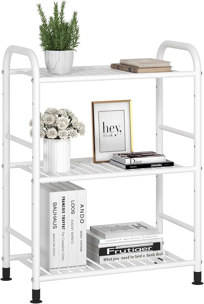 Specialty JSB 3-Tier Adjustable Shelving Unit Heavy Duty Storage Rack Organizer Metal Corner Shelf for Kitchen Living Room Laundry Pantry Bathroom White 3 Tier …About ThisOverview Modern