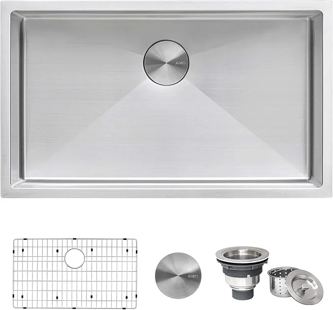 Dependable Ruvati 35-inch Undermount 16 Gauge Rounded Corners Large Kitchen Sink Stainless Steel Single Bowl - RVH7466About ThisOverview Next-Generation