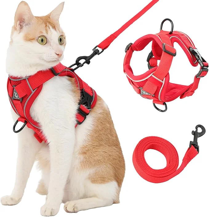 Durable Cat Harness and Leash Reflective Cat Harness Escape Proof Prestigious
