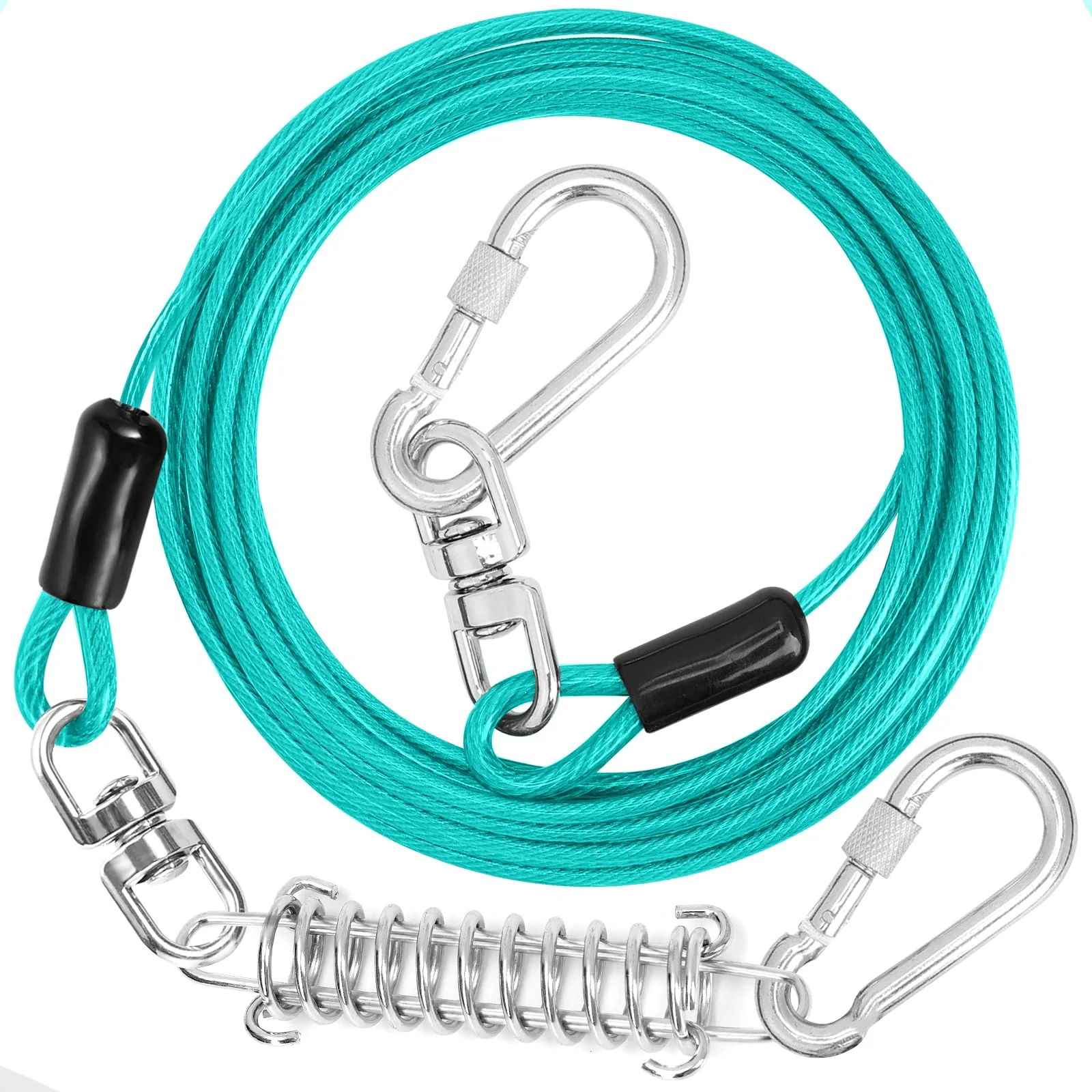Selected Jenico Dog Tie Out Cable – Heavy-Duty Runner with Locking Carabiner 10–150 ft and 43KN Strength Unique