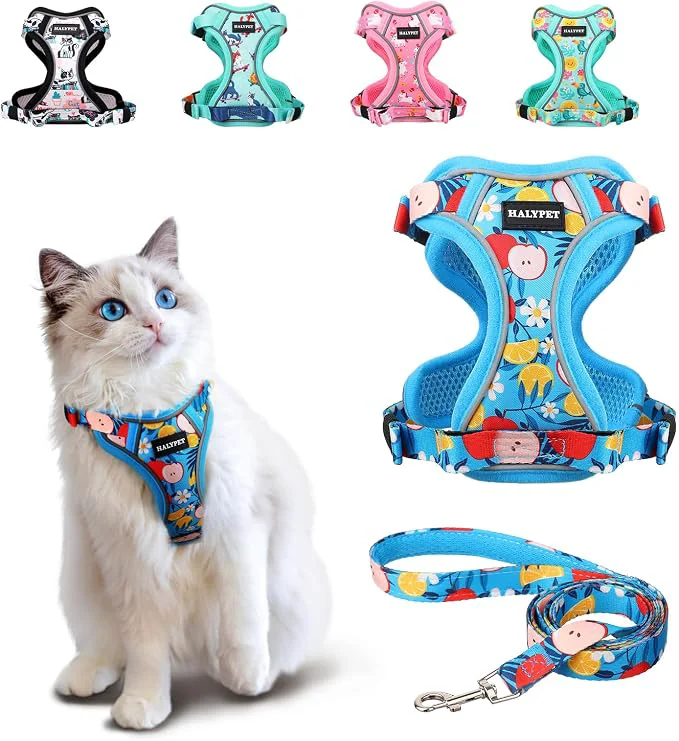 Superior Halypet Cat Harness and Leash Set Cute Escape Proof Vest Harness High-End