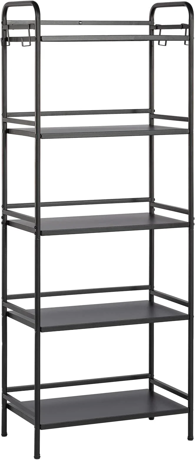 Eco-Friendly HDANI Storage Shelves 5-Tier Metal Storage Rack with Shelf Shelf Organizer Garage Standing Shelving Unit for Laundry Bathroom Kitchen Pantry Closet 23.6''W X 13.8''D X 63''H BlackAbout ThisOverview High-End