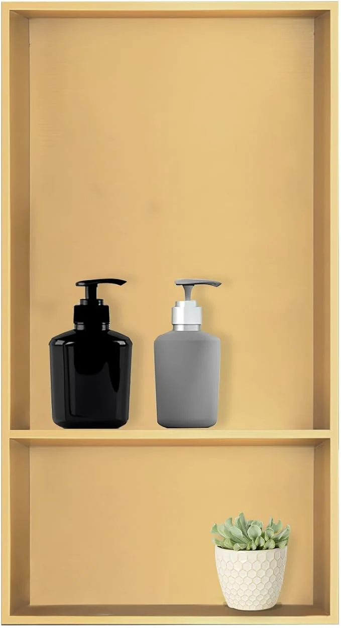 Long-Lasting Shower Niche Stainless Steel Elegant Bathroom Niche No Tile Needed Recessed Shower Shelf Organizer for StorageAbout ThisOverview Crafted