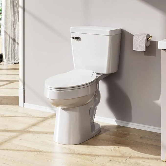 Environmentally Friendly White 2-piece Elongated Toilet with Standard 12-in Rough-in ELLAI Powerful Single Flush 1.28 GPF ADA Chair Height Toilet Seat Included About ThisOverview Excellent