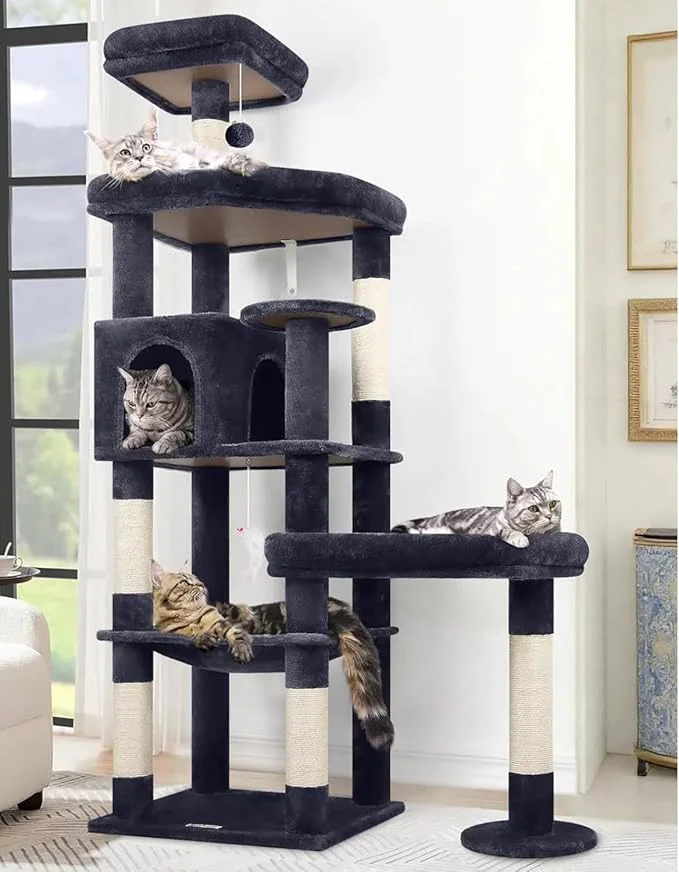 Artisan Globlazer Extra Large Platform Cat Tree 65in Sturdy Cat Scratching Tree Premium Material