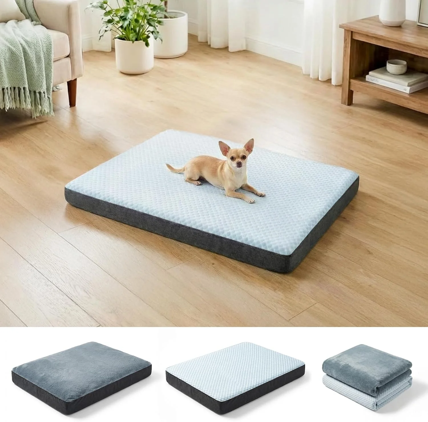 Advanced Orthopedic Dog Bed with Dual-Season Covers — Waterproof 35×22 Up to 30lbs High-Quality